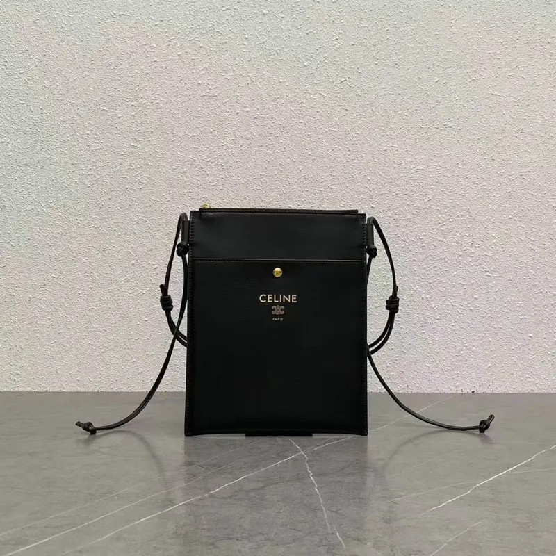 Celine 100812 Sharp Pouch Phone Bag in Lambskin Size 24x19.5x1CM #A62909