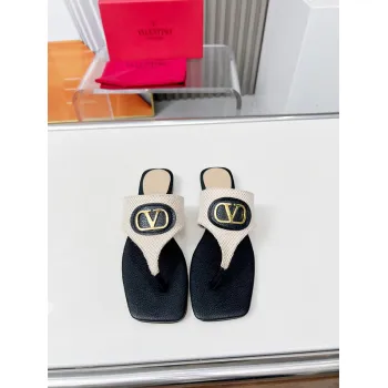 valentino Slippers for women Garavani VLogo Signature Sandals White #A48767