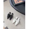Chanel shoes for Womens Chanel Pumps Mule Chanel Couro Branca Black/White #A54183