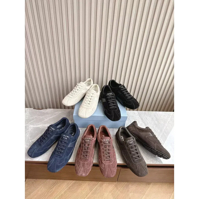 Prada Shoes Prada Sneakers Prada Rank Suede T-Toe Retro Runner Sneakers #A53234