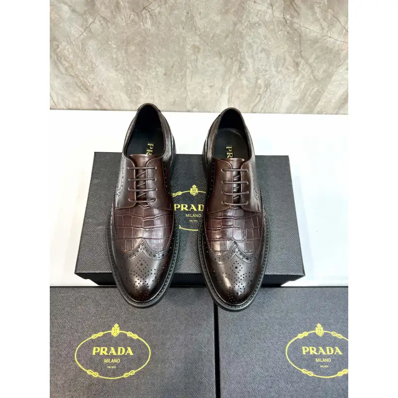 Replica Prada Shoes for Mens Fashionable Formal Leather Shoes #A23699