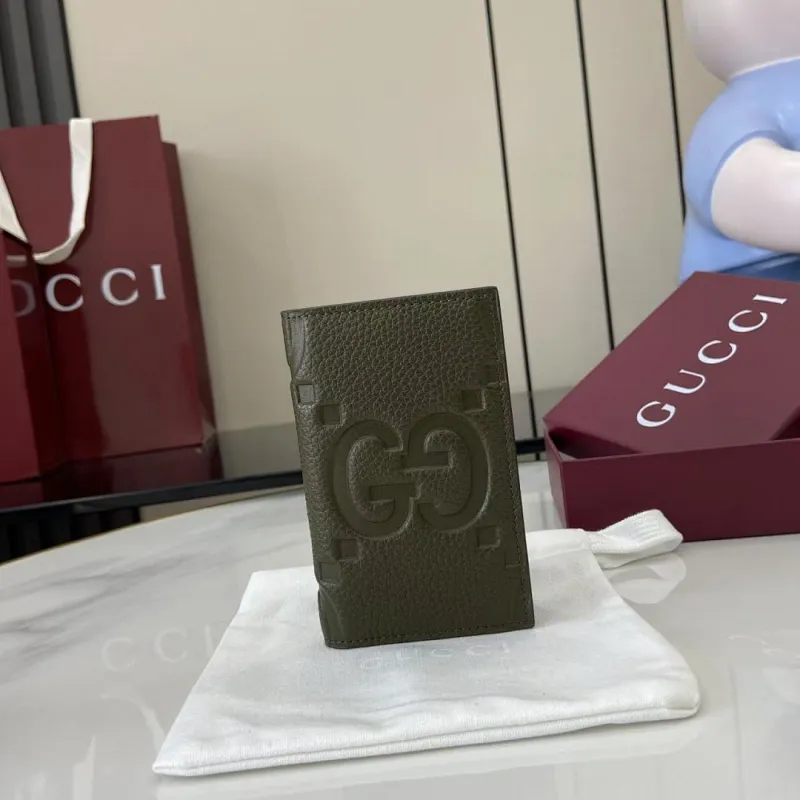 Gucci 739478 Green Leather Wallet, Top Quality, 7.5x12cm #A61852 Gucci 739478 Green Leather Wallet, Top Quality, 7.5x12cm #A61852