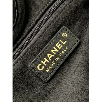 Chanel Woven Tote Textured Raffia Signature Logo &amp Chain Embracing Summer Elegance size38 #A54203