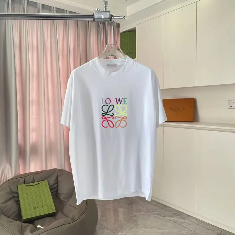 Black LOEWE T - Shirt With Colorful Logo Design For Fashion Enthusiasts #A54411