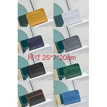 Goyard Canvas Clutch with Leather Trim #A45656