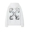Off-White Minimalist White Hoodie With Signature OFF Logo And Classic Design Black/White #A54328