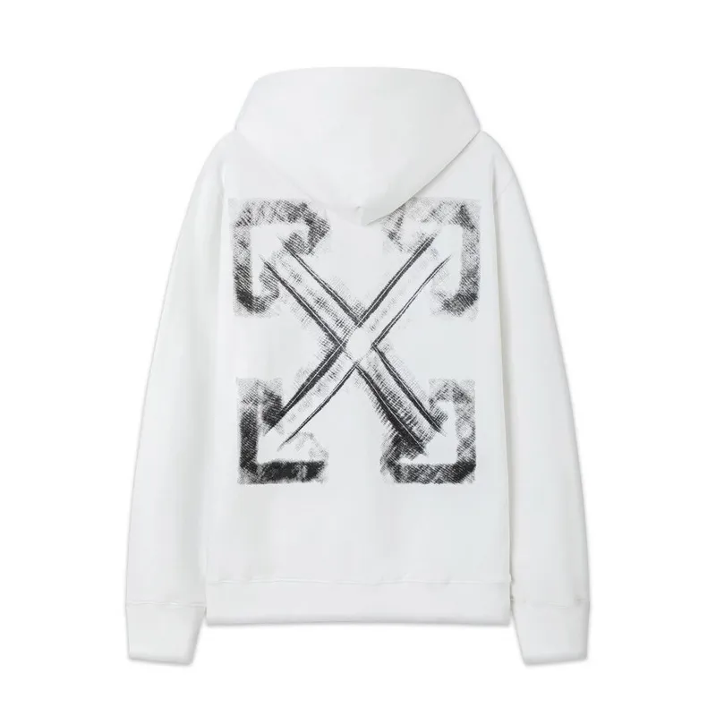 Off-White Minimalist White Hoodie With Signature OFF Logo And Classic Design Black/White #A54328