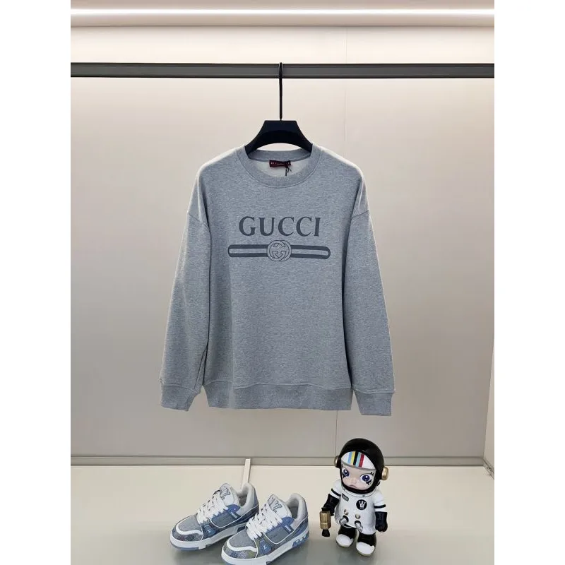 Gucci Cream Sweatshirt With Classic Louis Vuittonogo And Interlocking G Design #A54418