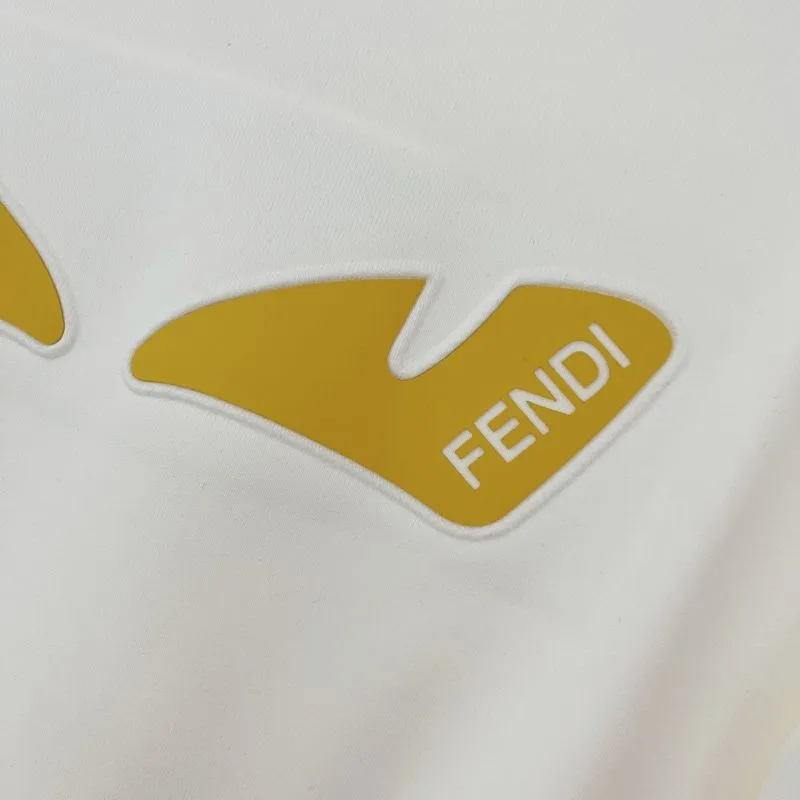 Fendi Black Sweatshirt With Iconic Yellow Monster Eye And Louis Vuittonogo Design #A54421