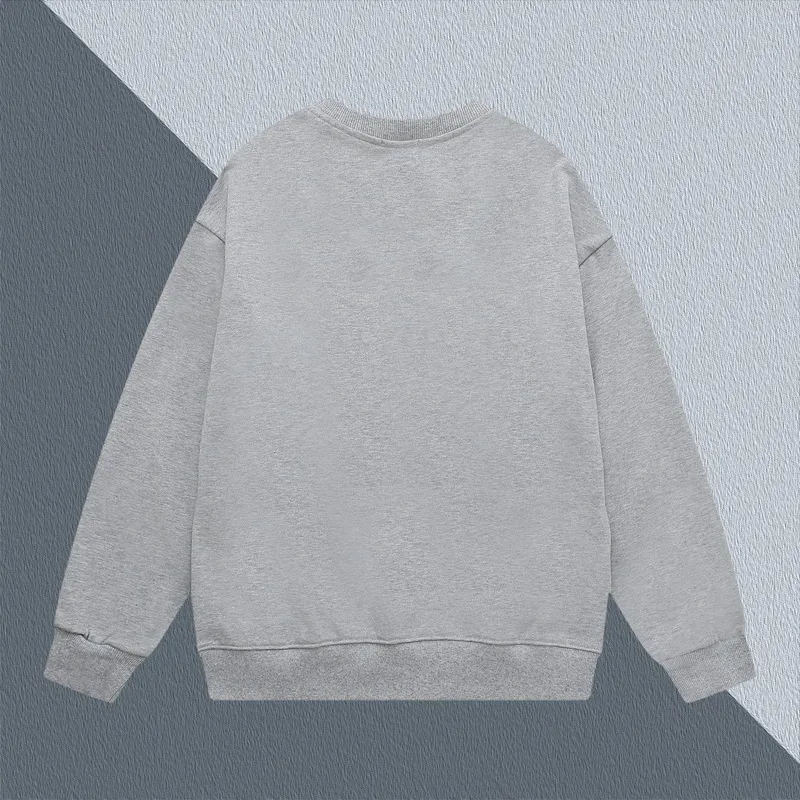 D-ior Grey Crew Neck Sweatshirt With Iconic CD Logo For Timeless Luxury Style Grey/Black #A54275