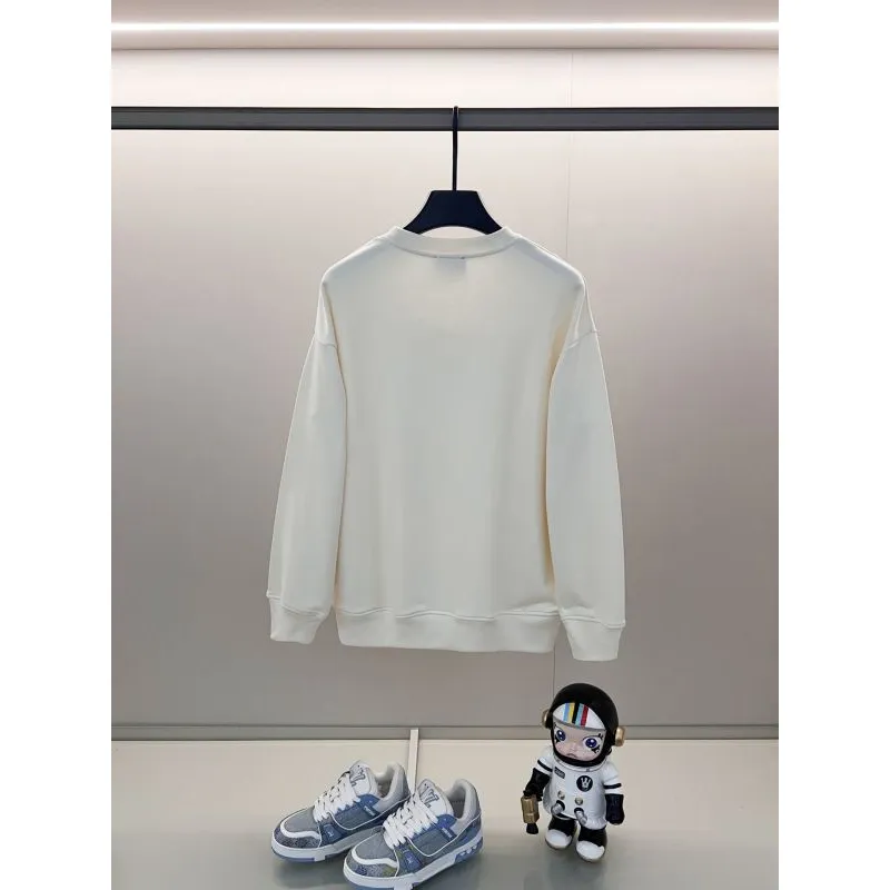 Gucci Cream Sweatshirt With Classic Louis Vuittonogo And Interlocking G Design #A54418