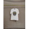 Balmain Paris White/Black T Shirt with Gold Chain and Blue Ribbon Circular Graphic Design for Men #A54258