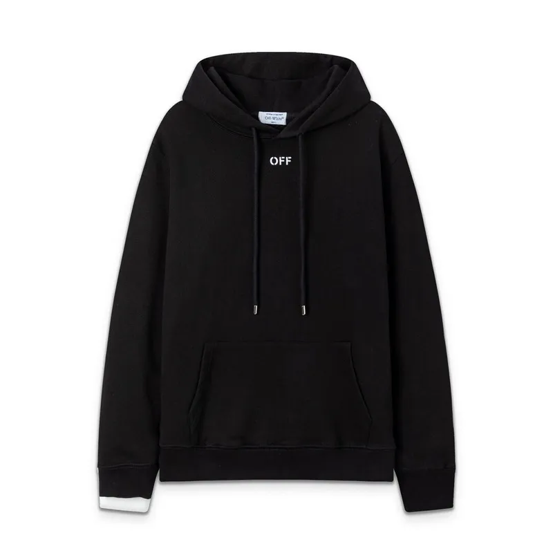 Off-White Minimalist White Hoodie With Signature OFF Logo And Classic Design Black/White #A54328