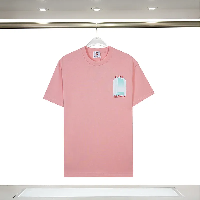 Casablanca LArc Colore Printed Cotton T-shirt Pink/Black/White Casablanca #A53438 Casablanca LArc Colore Printed Cotton T-shirt Pink/Black/White Casablanca #A53438