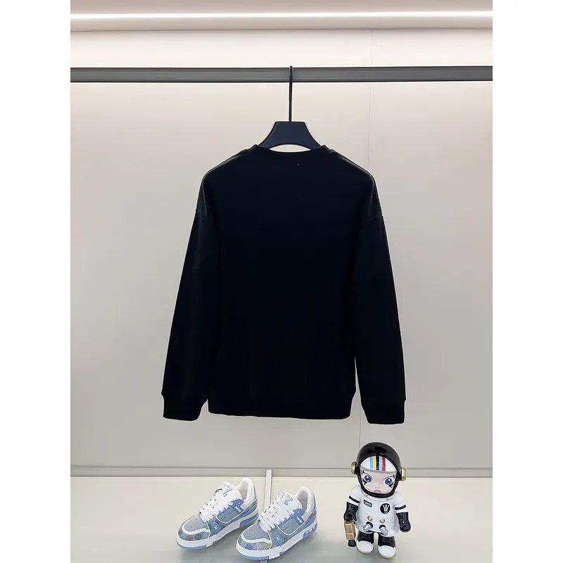 Black/White Sweatshirt With Cute Teddy Bear And Burberry - Inspired Scarf Design #A54392