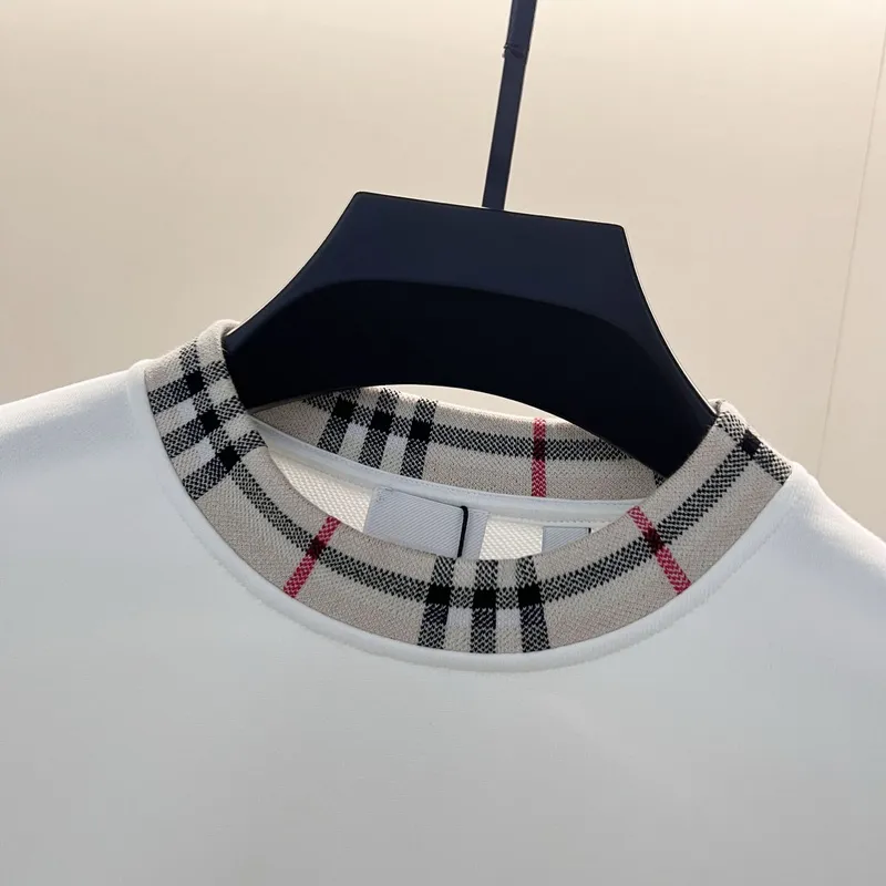 Burberry White/Black Sweatshirt With Signature Check Collar And Louis Vuittonogo Detailing #A54395