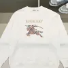 Burberry White/Black Sweatshirt With Classic Equestrian Knight Logo And Brand Name #A54394