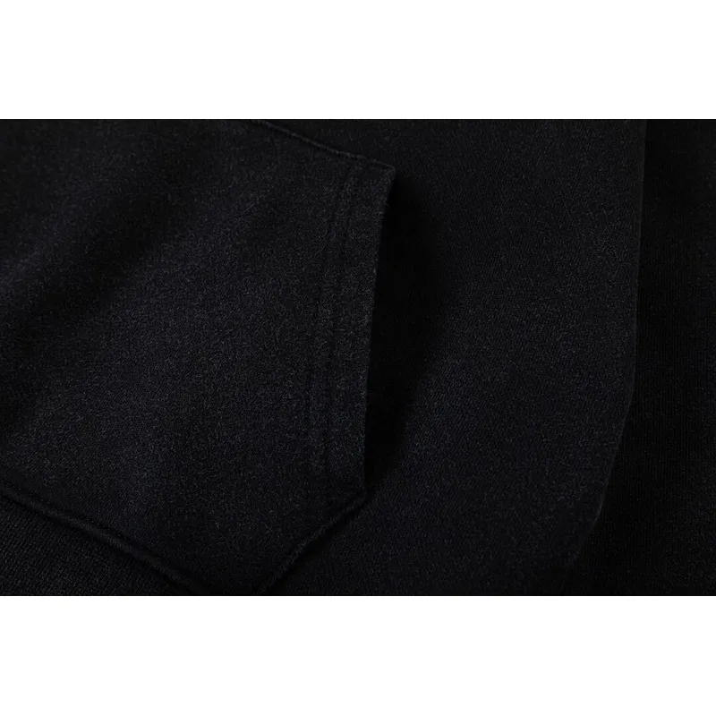 Off-White Black Hoodie with Blue Green Glitter Logo and Front Pocket for Men and Women #A54251