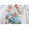 Off-White Hoodie With Artistic Back Print Featuring Cherubs Car And Brand Elements Black/White #A54326