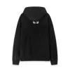 Off - White Washed Black Hoodie With Artistic Religious Print And OFF Logo #A54330