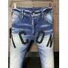 2025 DSQ2 Mens Denim Jeans  Bold ICON Print with Faded Wash for Trend - Setting Gentlemen #A54903