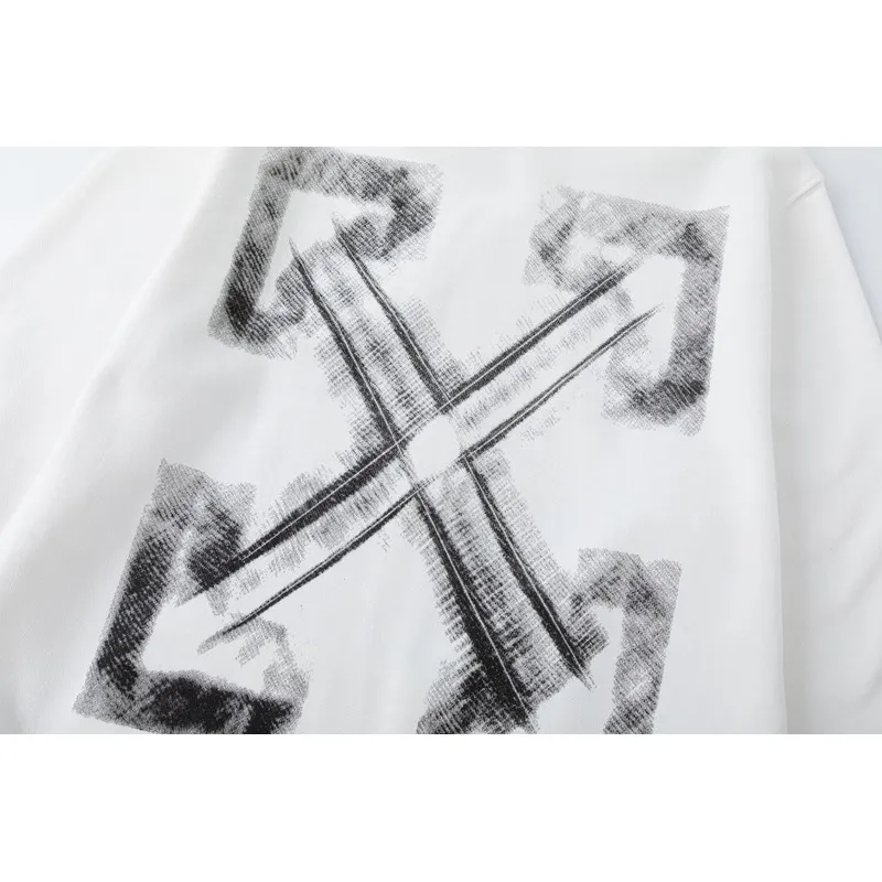 Off-White Minimalist White Hoodie With Signature OFF Logo And Classic Design Black/White #A54328