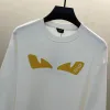Fendi Black Sweatshirt With Iconic Yellow Monster Eye And Louis Vuittonogo Design #A54421