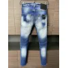 2025 DSQ2 Mens Denim Jeans  Bold ICON Print with Faded Wash for Trend - Setting Gentlemen #A54903