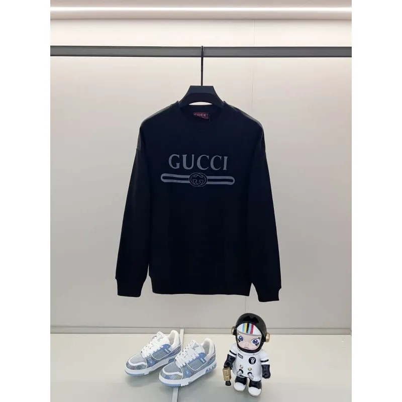 Gucci Cream Sweatshirt With Classic Louis Vuittonogo And Interlocking G Design #A54418