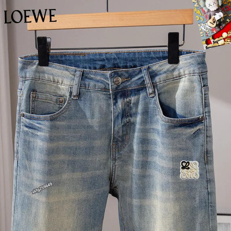 Loewe Distressed Patchwork Denim with Logo Detail #A45785