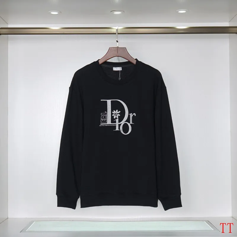 D-ior Embroidered Logo Round Neck Sweatshirt Black/White #A53792