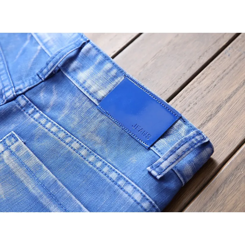 Nostalgic ripped motorcycle jeans Jeans for Mens Long Jeans #99905851