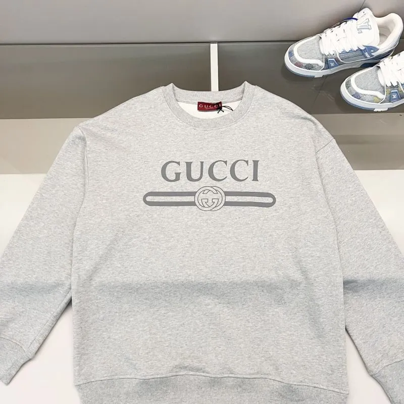 Gucci Cream Sweatshirt With Classic Louis Vuittonogo And Interlocking G Design #A54418