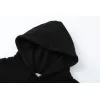 Off-White Black Hoodie With Signature Yellow Diagonal Arrow Print And Brand Detailing #A54327
