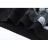 Off - White Washed Black Hoodie With Artistic Religious Print And OFF Logo #A54330