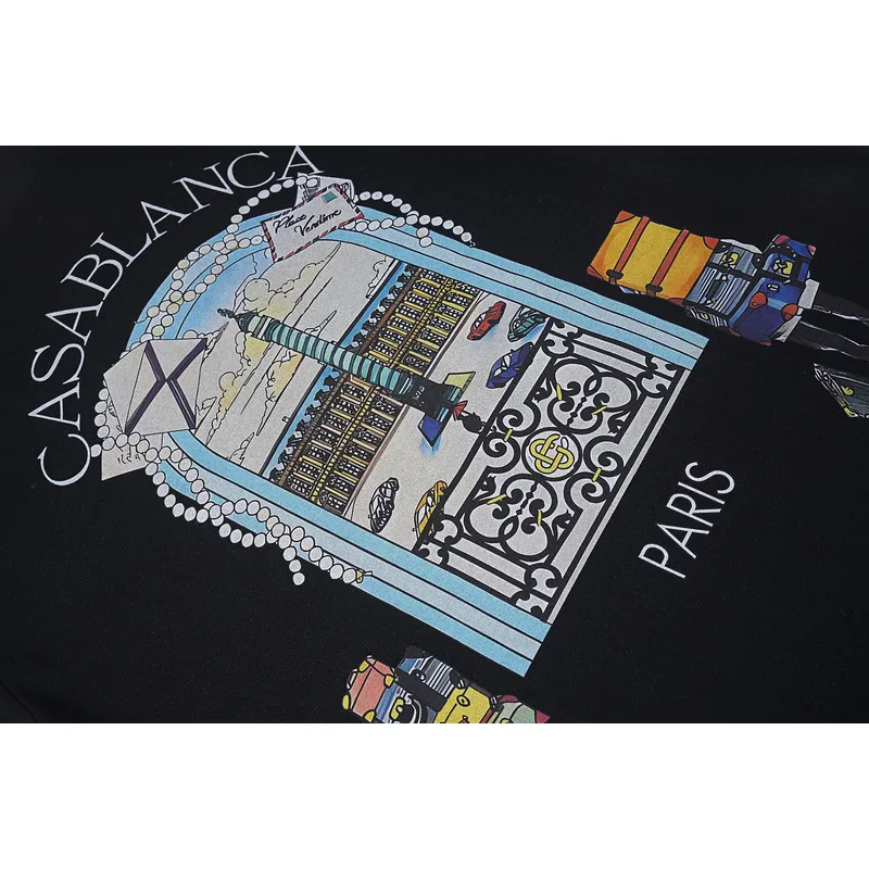 Casablanca graphic-print Cotton T-shirt Black/White Casablanca #A53440 Casablanca graphic-print Cotton T-shirt Black/White Casablanca #A53440