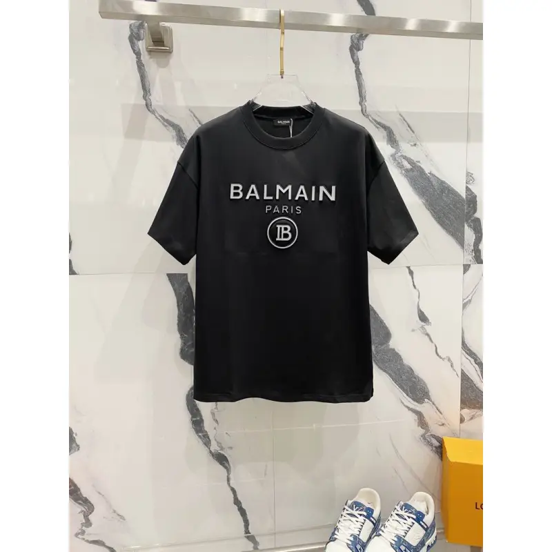 Balmain T-Shirts for men Black/White #A46950 Balmain T-Shirts for men Black/White #A46950