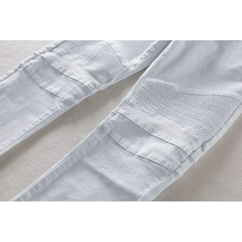 BALMAIN Mens White Long Jean #974812