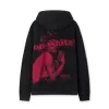 Off - White Black Washed Hoodie With Subtle Red Louis Vuittonogo #A54250