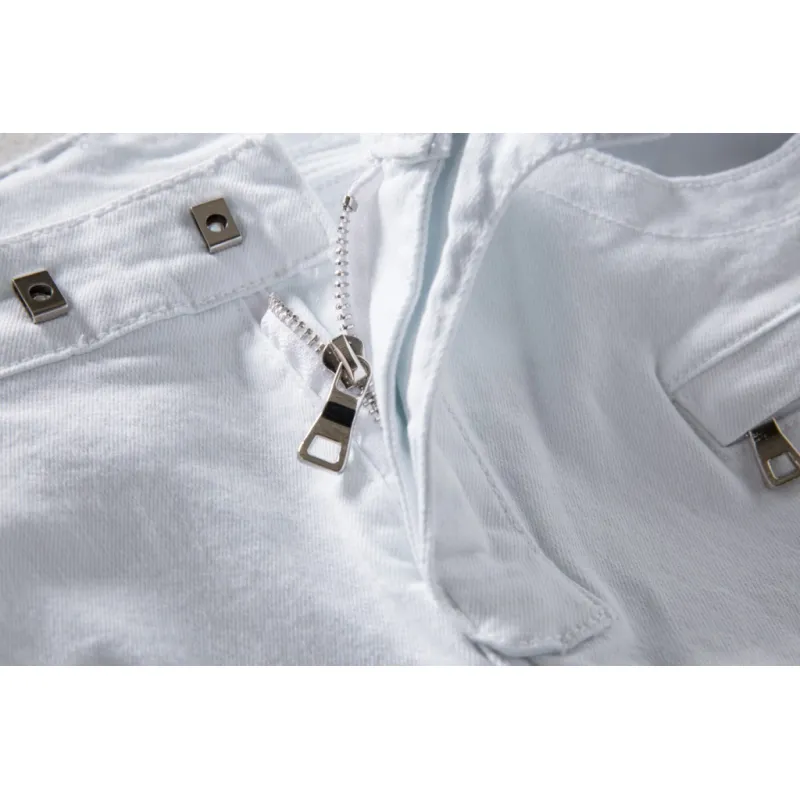 BALMAIN Mens White Long Jean #974812