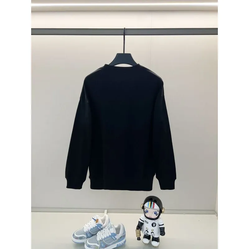 Fendi Black Sweatshirt With Iconic Yellow Monster Eye And Louis Vuittonogo Design #A54421