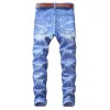 Nostalgic ripped motorcycle jeans Jeans for Mens Long Jeans #99905851