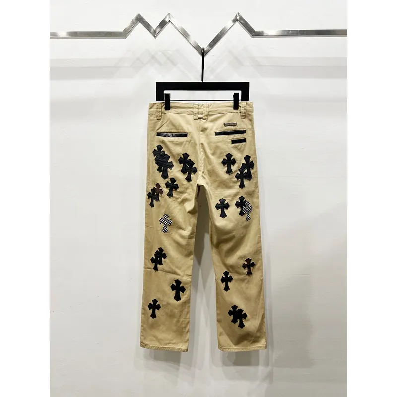 Chrome Hearts 40 patch cross chino khaki pants #A53419 Chrome Hearts 40 patch cross chino khaki pants #A53419