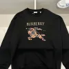 Burberry White/Black Sweatshirt With Classic Equestrian Knight Logo And Brand Name #A54394
