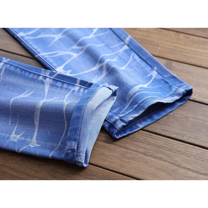 Nostalgic ripped motorcycle jeans Jeans for Mens Long Jeans #99905851