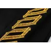 Off-White Black Hoodie With Signature Yellow Diagonal Arrow Print And Brand Detailing #A54327