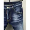 2025 DSQ2 Mens Denim Jeans Bold Red Maple Leaf Print with Faded Wash for Trendy Gentlemen #A54911
