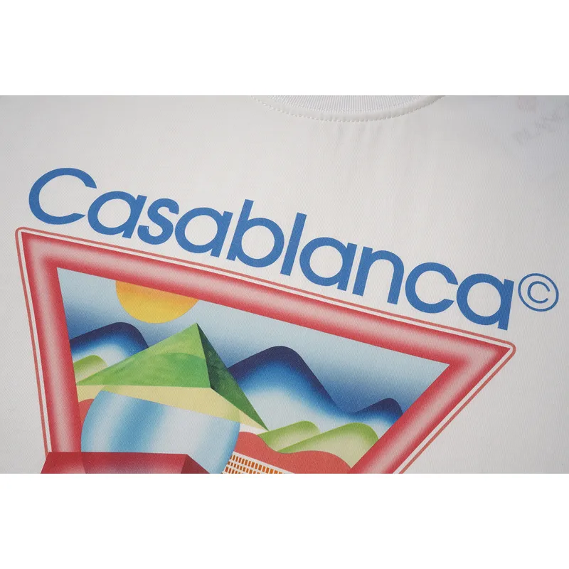 Casablanca graphic-print Cotton T-shirt  Pink/Black/White Casablanca #A53439