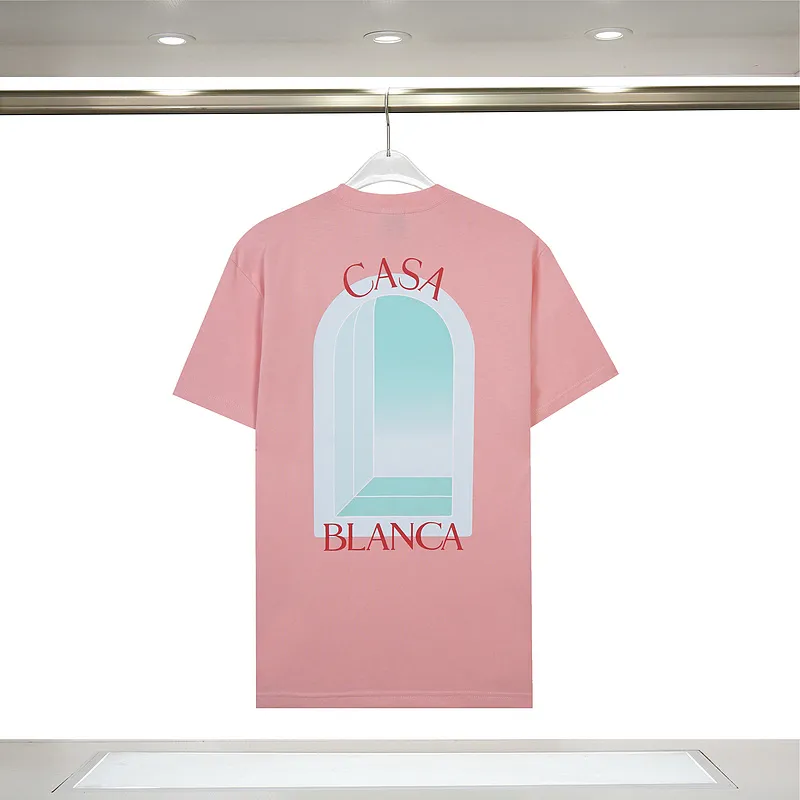 Casablanca LArc Colore Printed Cotton T-shirt Pink/Black/White Casablanca #A53438 Casablanca LArc Colore Printed Cotton T-shirt Pink/Black/White Casablanca #A53438