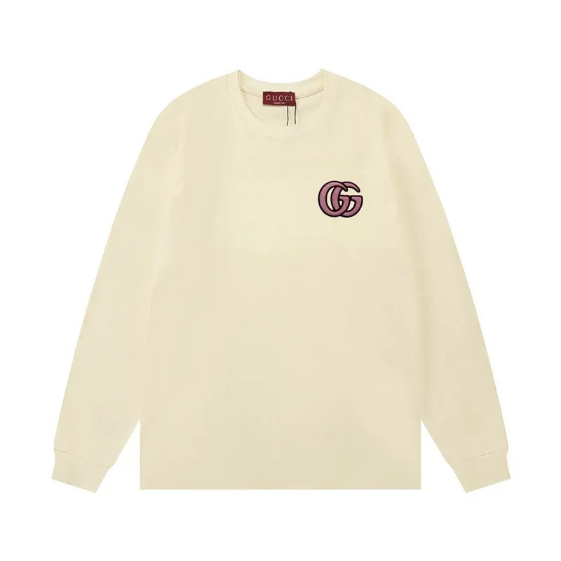 Gucci Cream/Black Sweatshirt With Iconic Interlocking G Logo For Timeless Luxury Style #A54297 Gucci Cream/Black Sweatshirt With Iconic Interlocking G Logo For Timeless Luxury Style #A54297